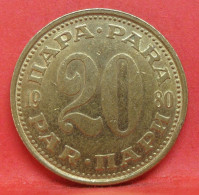 20 Para 1980 - TTB - Pièce De Monnaie Yougoslavie - Article N°5181 - Yougoslavie