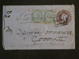 BV17 INDIA    BELLE LETTRE ENTIER INDE RRR 1898 A COOMPTA+ +CACHET CIRE +AFF. INTERESSANT+++ - 1882-1901 Impero