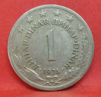 1 Dinar 1974 - TB - Pièce De Monnaie Yougoslavie - Article N°5208 - Yougoslavie