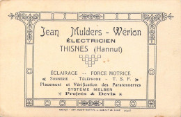 BELGIQUE - Thisnes - Jean Mulders - Wérion - Electricien - Carte Postale Ancienne - Hannuit