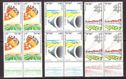 ISRAEL   Scott # 860-2** MINT NH BLOCKS Of 4 W/TABS (CONDITION AS PER SCAN) (LG-1622) - Hojas Y Bloques