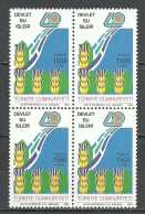 Turkey; 1994 State Hydraulic Works (Block Of 4) - Ungebraucht