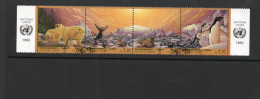 POLAR -  UNITED NATIONS ( GENEVA ) - 1993 - CLIMATE  STRIP OF 5 FINE USED , SG CAT £8.40 - Preservar Las Regiones Polares Y Glaciares