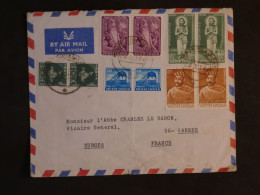 BV17 INDIA    BELLE   LETTRE INDE RR 1966 A VANNES FRANCE  +PAIRES +AFF.PLAISANT+++ - Covers & Documents