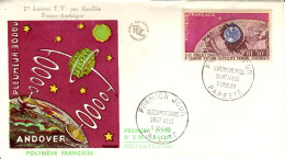 F P+ Polynesien 1962 Mi 23 FDC Telstar - Briefe U. Dokumente
