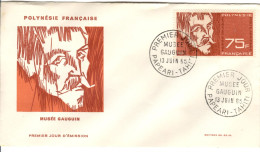 F P+ Polynesien 1965 Mi 47 FDC Gauguin - Lettres & Documents