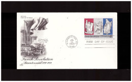 Stati Uniti- 14 7 1989 Fdc French Revolution 1v, Joint Issue France - Andere & Zonder Classificatie