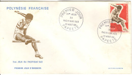 F P+ Polynesien 1969 Mi 97 FDC Weitsprung - Brieven En Documenten