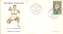 F P+ Polynesien 1969 Mi 99 FDC Weitsprung - Covers & Documents