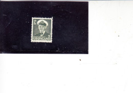 GROENLANDIA  1950- Unificato 21° - Re Federico IX - Used Stamps