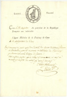 Armee D'Italie 1796 Como Agent Miitaire Vignette - Documenti Storici