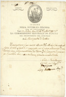 Repubblica Cisalpina Republique Cisalpine Commission Sanita 1799 Vignette Reggio - Documenti Storici