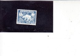 GROENLANDIA  1938 - Unificato  7° - Orso - Used Stamps