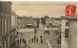 SAINTE HERMINE VUE GENERALE DE LA PLACE SAINT HERMAND 1913 - Sainte Hermine