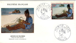 F P+ Polynesien 1970 Mi 121 FDC Saint-Front - Brieven En Documenten