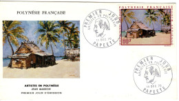 F P+ Polynesien 1970 Mi 124 FDC Masson - Brieven En Documenten