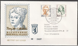 Berlin FDC 1989 Nr.848 - 849 Cecile Vogt, Fanny Hensel Frauen Der Deutschen Geschichte( D 4259 )günstiger Versand - 1981-1990
