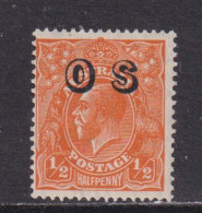 AUSTRALIA - 1932-33 Official 1/2d Multiple Crown Over C Of A  Watermark Hinged Mint - Dienstzegels