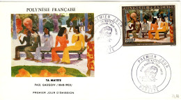 F P+ Polynesien 1973 Mi 167 FDC Gauguin - Cartas & Documentos