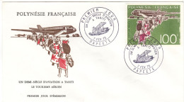 F P+ Polynesien 1975 Mi 194 FDC Flugverkehr - Covers & Documents