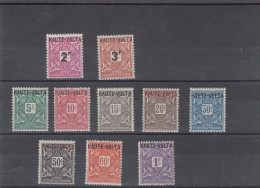 HAUT-VOLTA TIMBRES-TAXE 1920_1927  N° 1/10* - Used Stamps