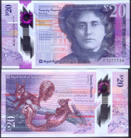 Scotland 20 Pounds 2021 UNC P- W372 < Royal Bank Of Scotland > Polymer 2021.12.02 - 20 Pounds