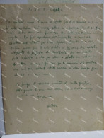 Letter Signed Lettera Firmata Dello Scultore AURELIO DE FELICE Di Torreorsina. "Gravi Difficoltò Economiche". Roma 1941 - Painters & Sculptors