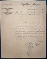 DOCUMENT PUY DE DOME / PARENTIGNAT 1897 INSTALLATION DU TELEGRAPHE - Manuscrits