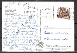 MiNr. 1612 C, Freimarken: Die Götter Des Olymp, Auf Postkarte Nach Deutschland; B-2054 - Brieven En Documenten