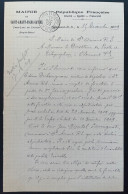 DOCUMENT PUY DE DOME / SAINT AMANT ROCHE SAVINE 1909 REMPLACEMENT DU PORTEUR DE DEPECHES - Manuscrits