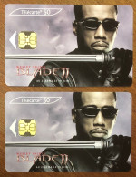 BLADE II WESLEY SNIPES TELECARTE REF PHONECOTE F1219A  N° DE LOT "GRAS & FINS" TELEFONKARTE SCHEDA TARJETA PHONECARD - 2002