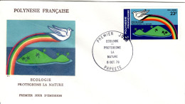 F P+ Polynesien 1978 Mi 261 FDC Naturschutz - Lettres & Documents