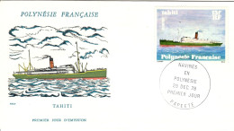F P+ Polynesien 1978 Mi 268 FDC Tahiti - Lettres & Documents