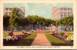 Canada Winnipeg The General Hospital From Alexander Park - Winnipeg