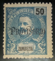 ZAMBÉZIA - 1903 - D.CARLOS I , COM SOBRECARGA "PROVISÓRIO" CE44 - Zambèze