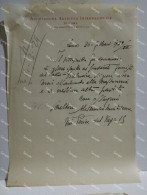 Signed Letter Lettera Firmata Scultore E Pittore ALESSANDRO MONTELEONE Di Taurianova. Roma 1929 - Painters & Sculptors