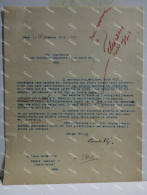 Signed Letter Lettera Firmata Scultore CARLO PISI Di Poviglio.  Roma 1939 - Peintres & Sculpteurs