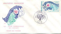 F P+ Polynesien 1979 Mi 284 FDC Jahr Des Kindes - Lettres & Documents