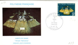 F P+ Polynesien 1979 Mi 288 FDC Tanzkleidung - Briefe U. Dokumente