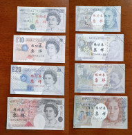 China BOC (Bank Of China) Training Banknote,United Kingdom Great Britain POUND D Series 4 Diff. Specimen Overprint - Vals En Specimen