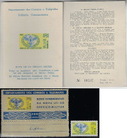 Brazil 1966 Official Souvenir Card 29 Block Sheet 18 Commemorative Stamp 533 New Military Service Law Unused Cat US$16.4 - Storia Postale