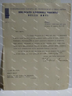Signed Letter Lettera Firmata Scultore E Politico ANTONIO MARAINI. Firenze 1937 - Pintores Y Escultores