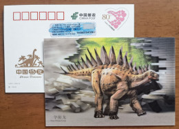 Huayangosaurus Dinosaur,China 2017 Chinese Dinosaur 3D Raster Advertising Pre-stamped Card - Fossils