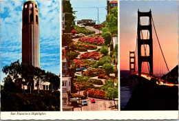 California San Francisco Three Must Sees Coit Tower Golden Gate Bridge And Lombard Street - San Francisco