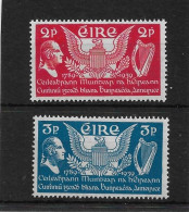 IRELAND 1939 150th ANNIVERSARY OF U.S. CONSTITUTION SET SG 109/110 UNMOUNTED MINT Cat £9 - Nuevos