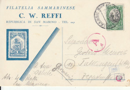 St Marin Carte Censurée Pour L'Allemagne 1940 - Cartas & Documentos