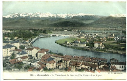 CPA 9 X 14 Isère Grenoble  LA TRONCHE Et Le Pont De L'Ile Vert - Les Alpes - La Tronche
