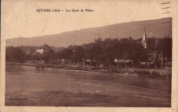 01 , Cpa  SEYSSEL , Les Quais Du Rhone  (32361.M.S2) - Seyssel