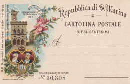 Saint Marin Entier Postal Illustré 1894 - Cartas & Documentos