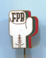 Boxing Box Boxen Pugilato - Portugal  Federation Association, Enamel  Vintage Pin  Badge  Abzeichen - Pugilato